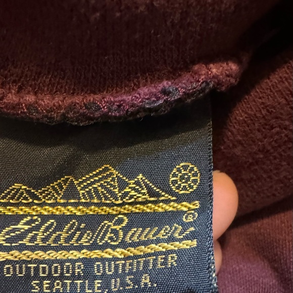 Vintage Eddie Bauer USA Made Turtleneck Shirt 100% Cotton Single Stitch Mens L - Picture 5 of 11